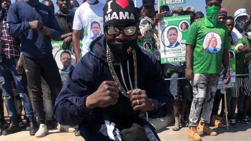 Supporters of President Lungu in Zambia