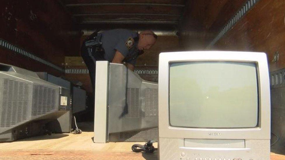 Police collected all of the TVs within an hour