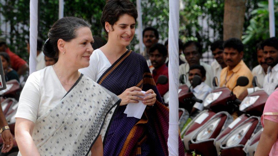 Sonia and Priyanka Gandhi