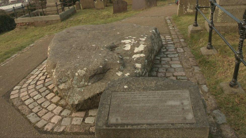 St Patrick's grave in Downpatrick