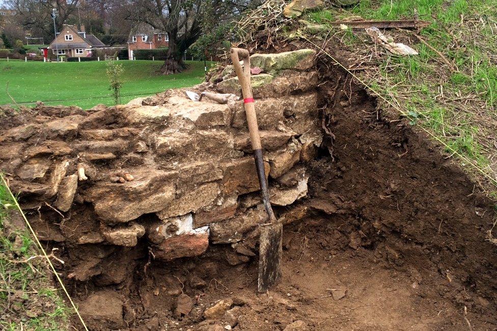 The ancient walls of Oakham Castle