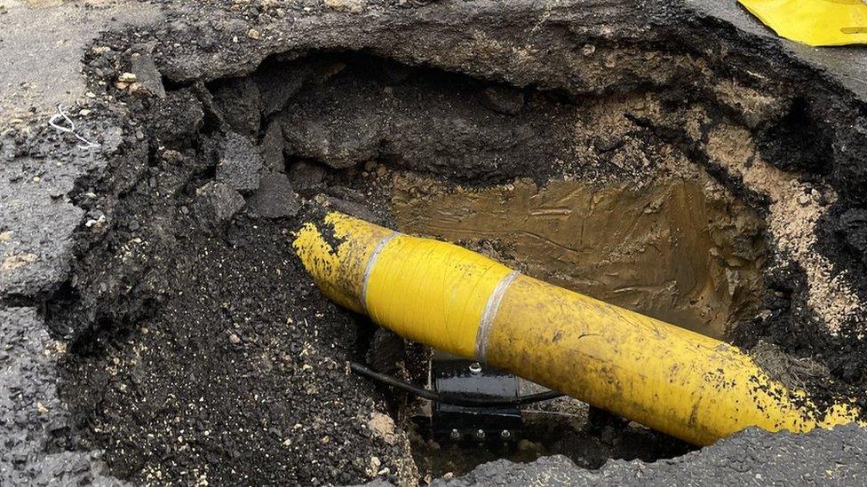 A gas main - stock photograph