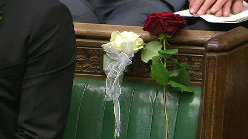 Flowers on Commons benches