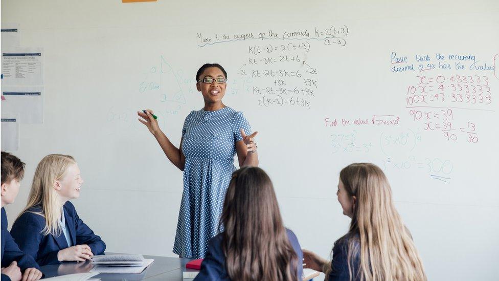 Teacher in classroom