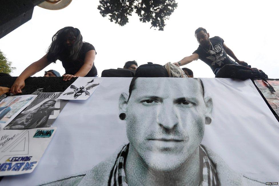 Poster showing Chester Bennington