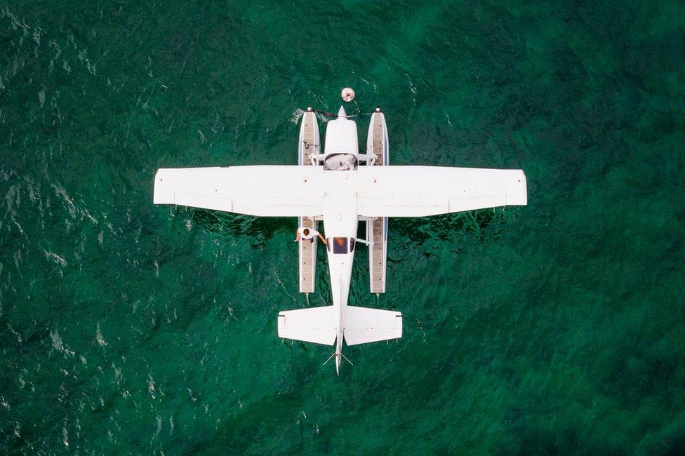 Seaplanes are pictured on Lake Geneva prior to taking off during a meeting of the Swiss Association of Seaplane Pilots (SPAS) in Perroy, Switzerland, 24 June 2017