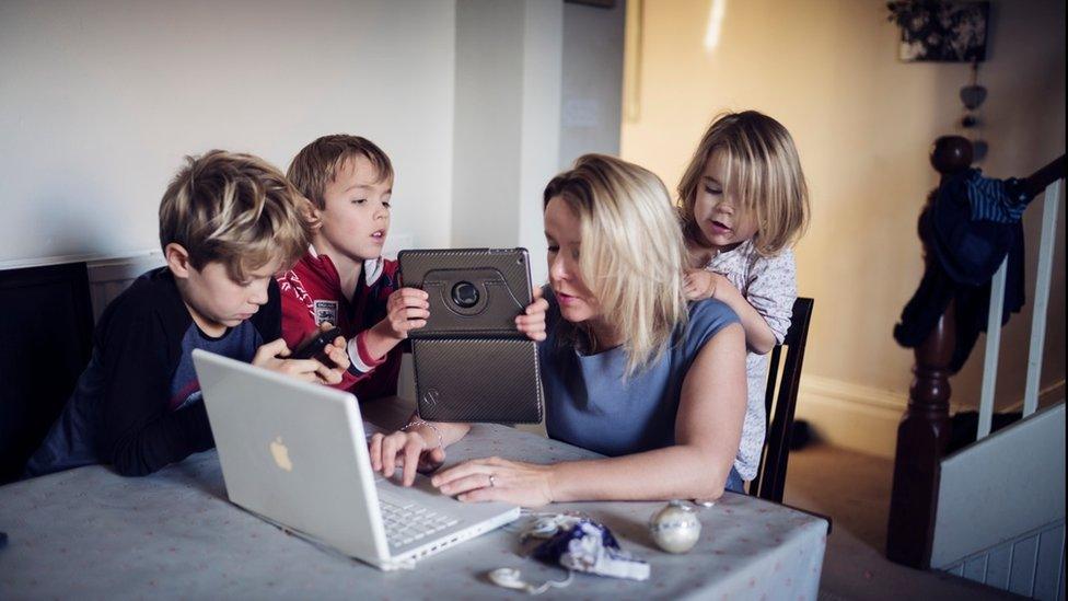 BBC reporter Susannah Streeter and family