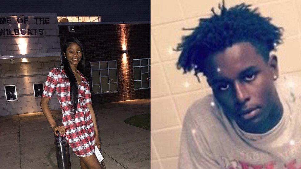 Lateria Moran and her cousin Jaquarrious Roberson, who was killed