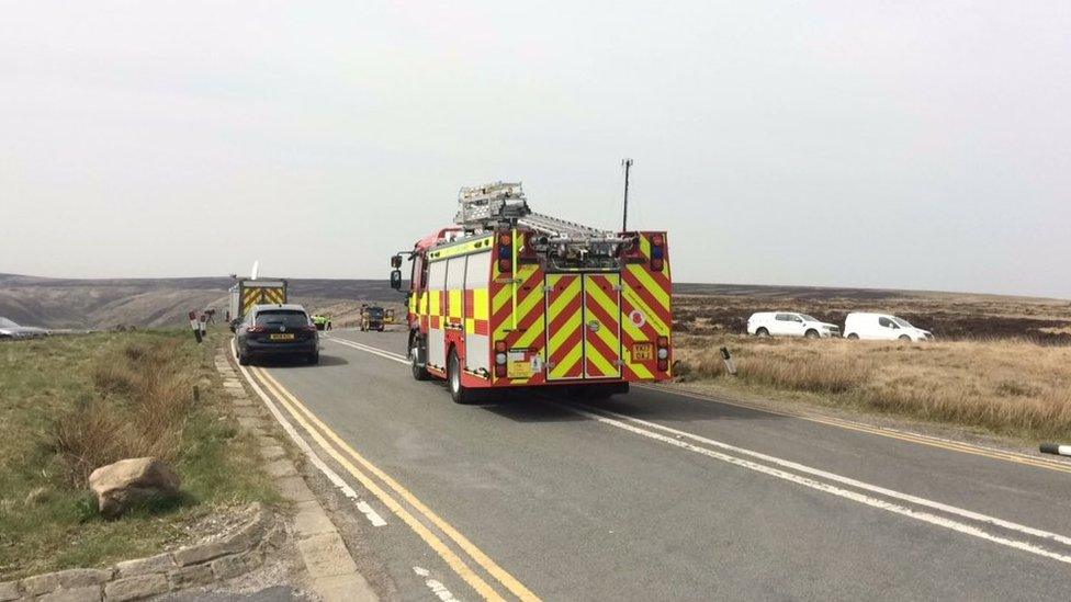 Moor fire Marsden on Tuesday