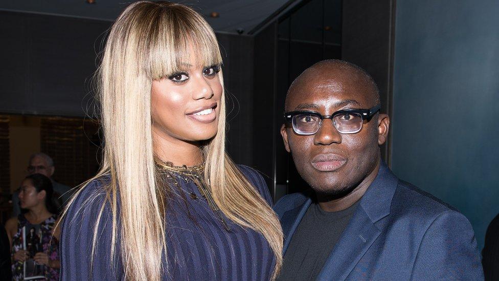 Edward Enninful and Laverne Cox