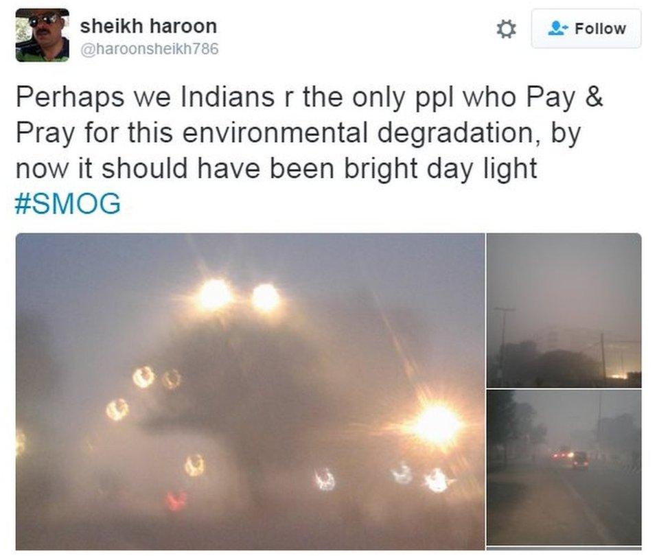 Perhaps we Indians r the only ppl who Pay & Pray for this environmental degradation, by now it should have been bright day light