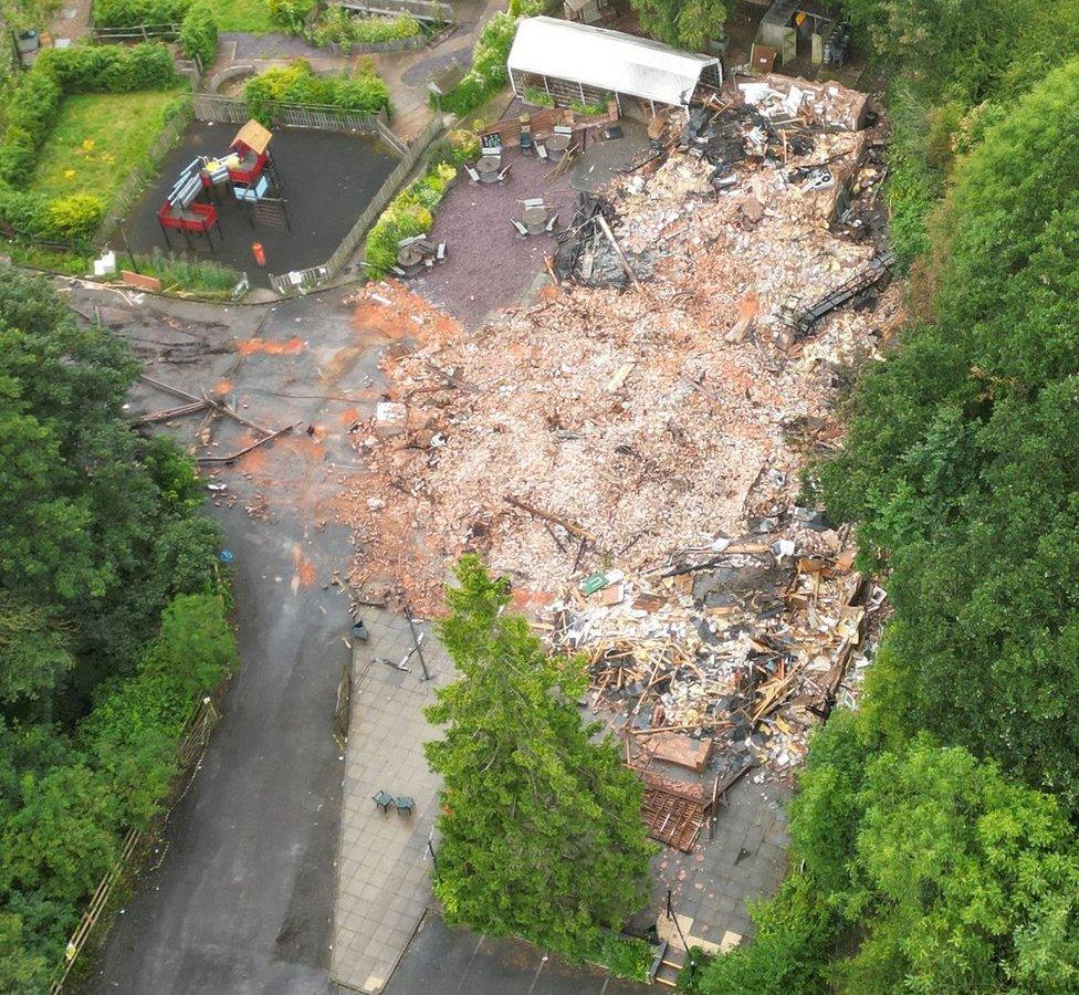 Remains of the pub site