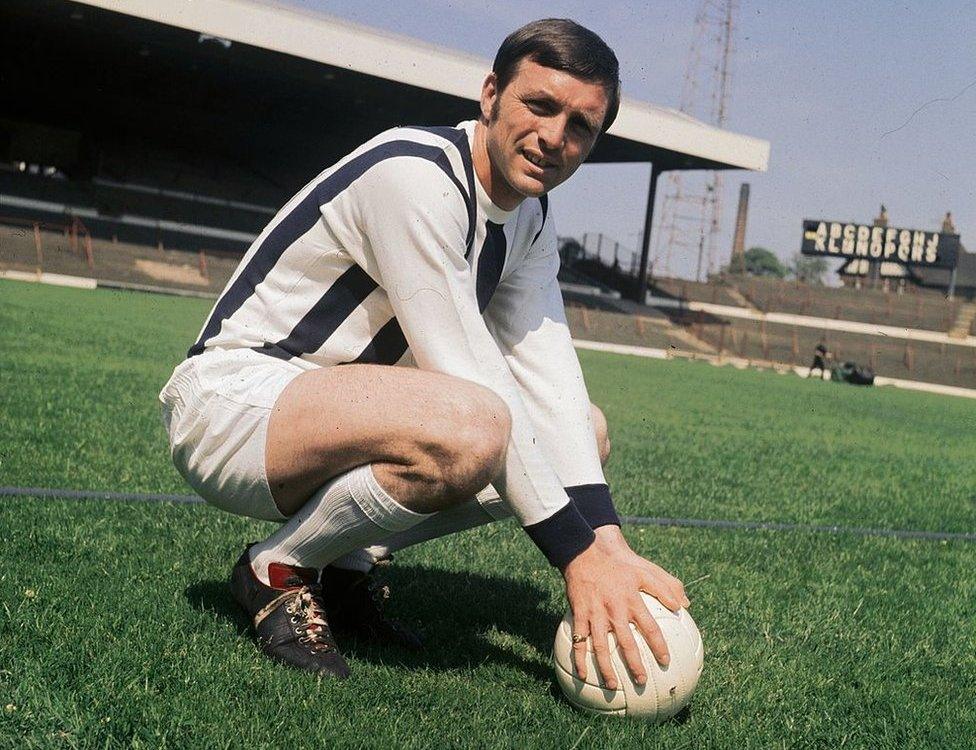 1970: Jeff Astle (1942 - 2002) of West Bromwich Albion Football Club