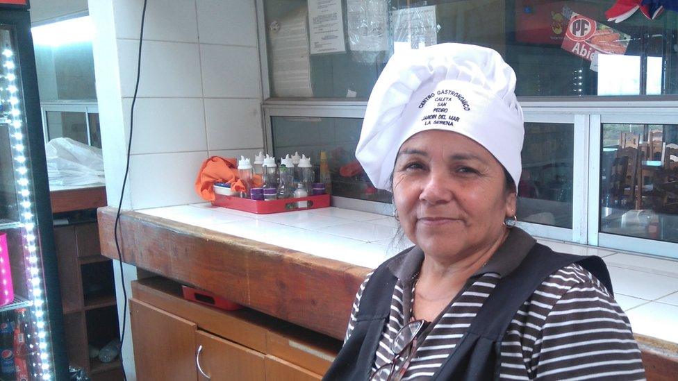 Doña Juanita in her restaurant