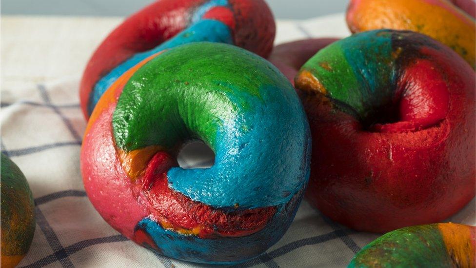 rainbow bagels