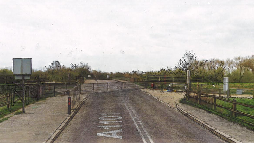 An artist's impression of the new Welney barrier