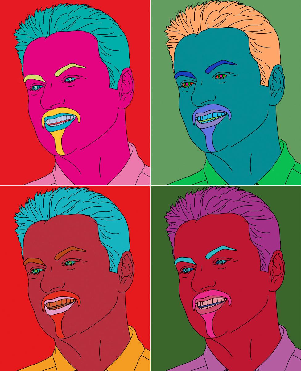 George Michael portraits by Sir Michael Craig-Martin