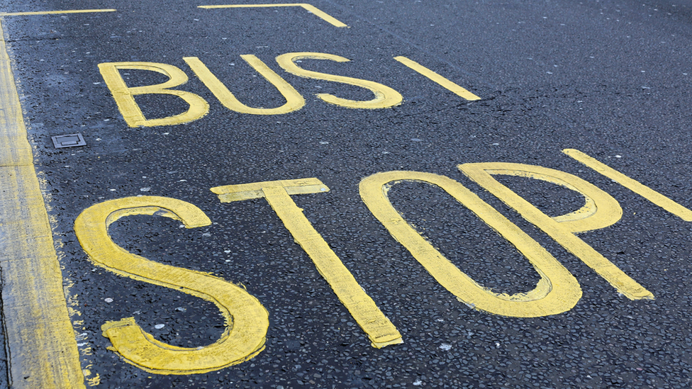 Bus stop sign - generic image