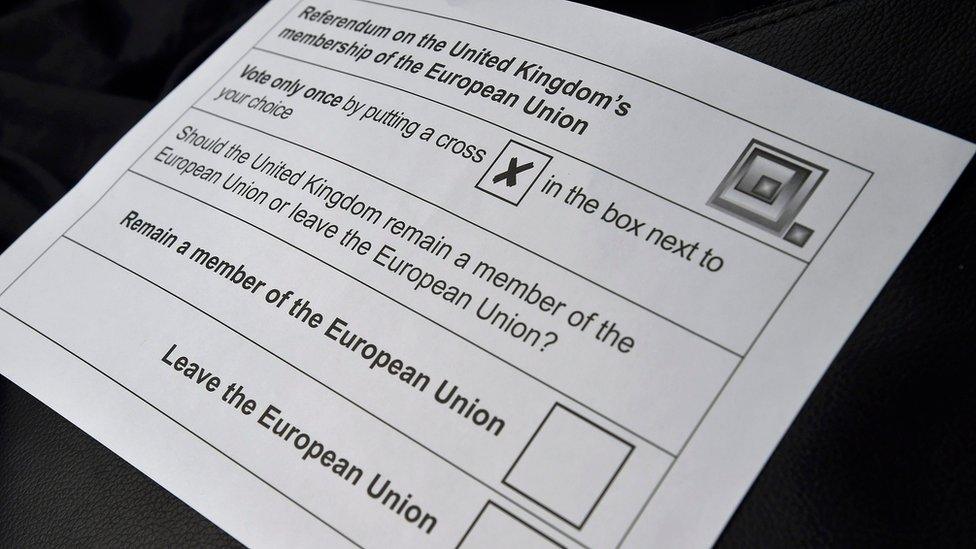 EU referendum postal vote ballot paper