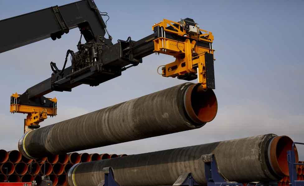 Gas pipeline under construction in Germany