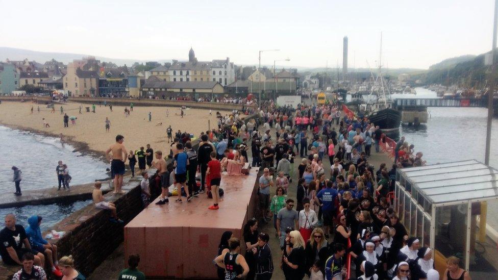 Hundreds turned out to watch the event