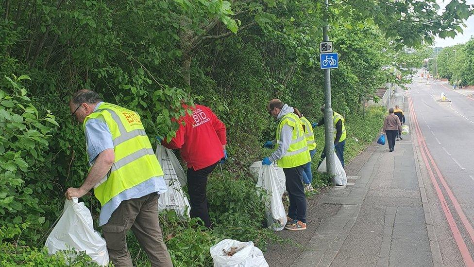 Volunteer litter pickers