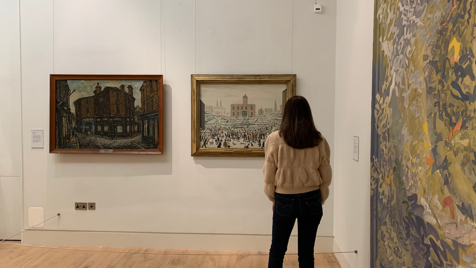 Lowry on display at the Stanley and Audrey Burton Gallery, University of Leeds