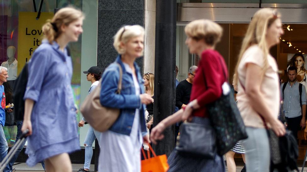 Shoppers in London