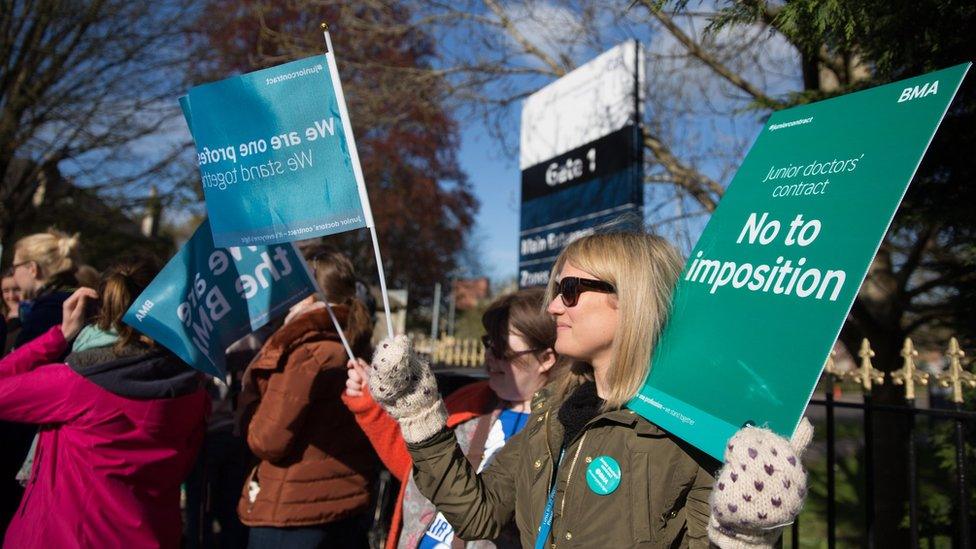 Junior doctors on strike