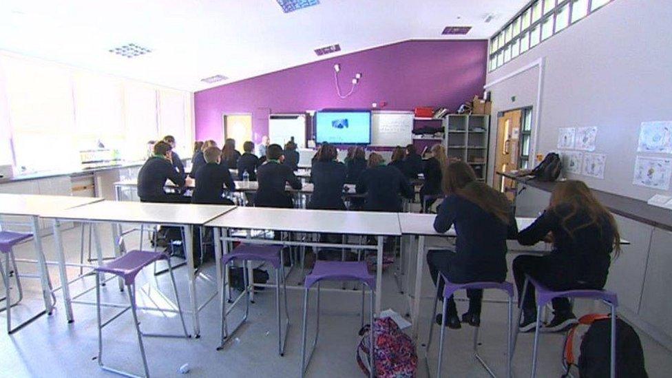 15 year old pupils in south Wales school