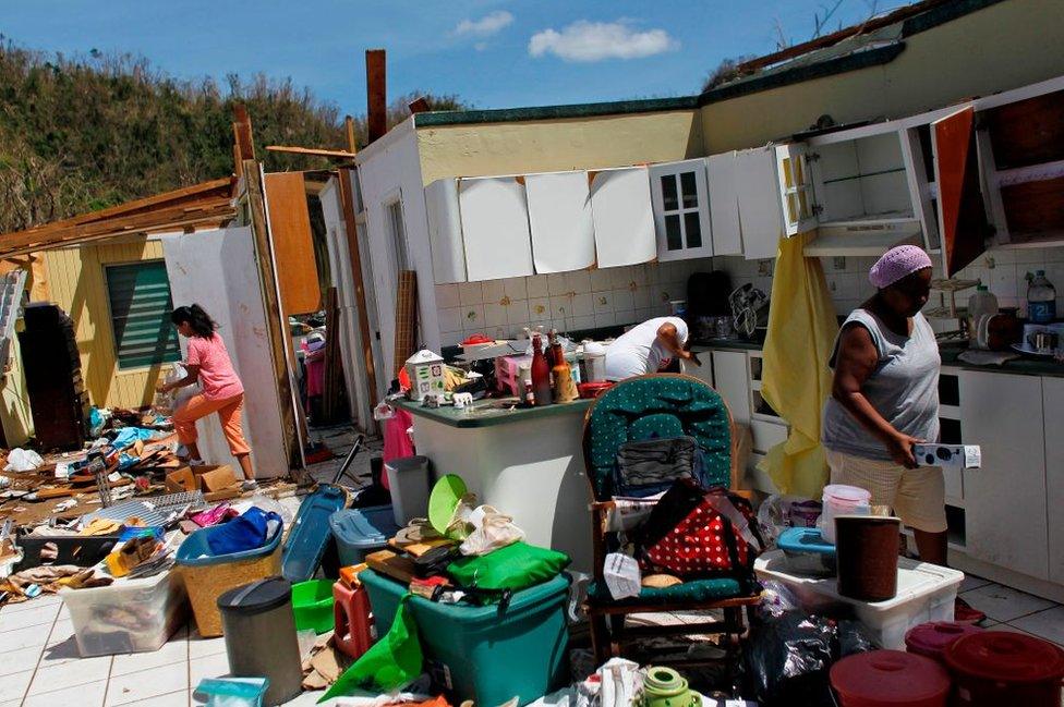 a destroyed house