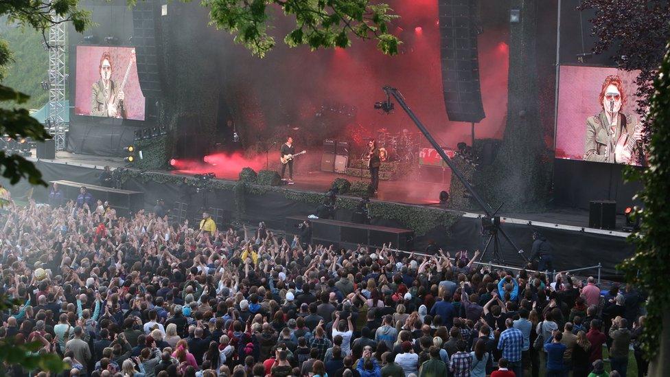 Manic Street Preachers perform in Cardiff Castle on BBC Music Day