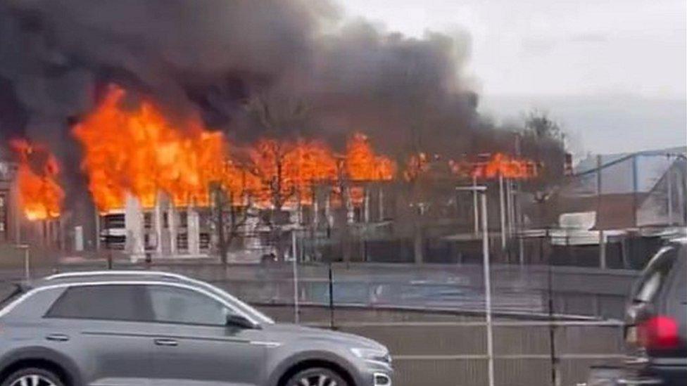 Fire in Fox Street, Liverpool