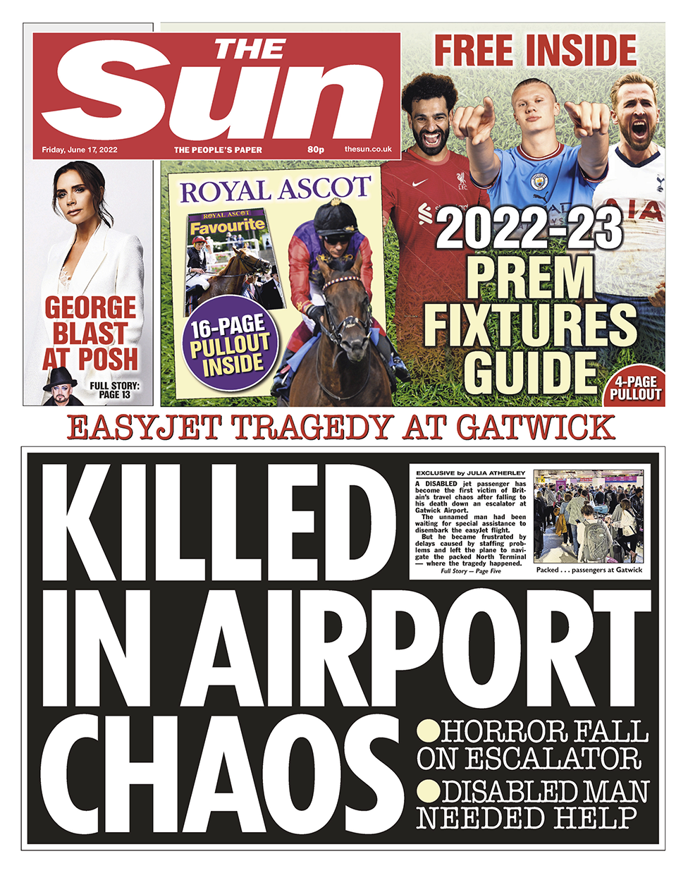 The Sun front page