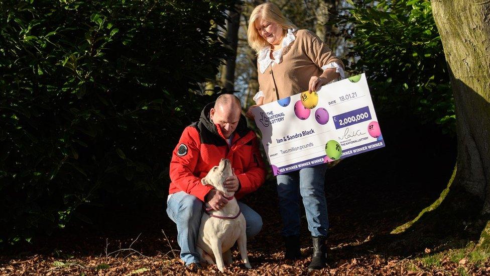 Ian and Sandra Black with dog Meg