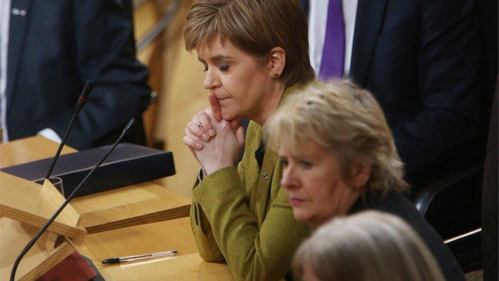 Nicola Sturgeon in Holyrood