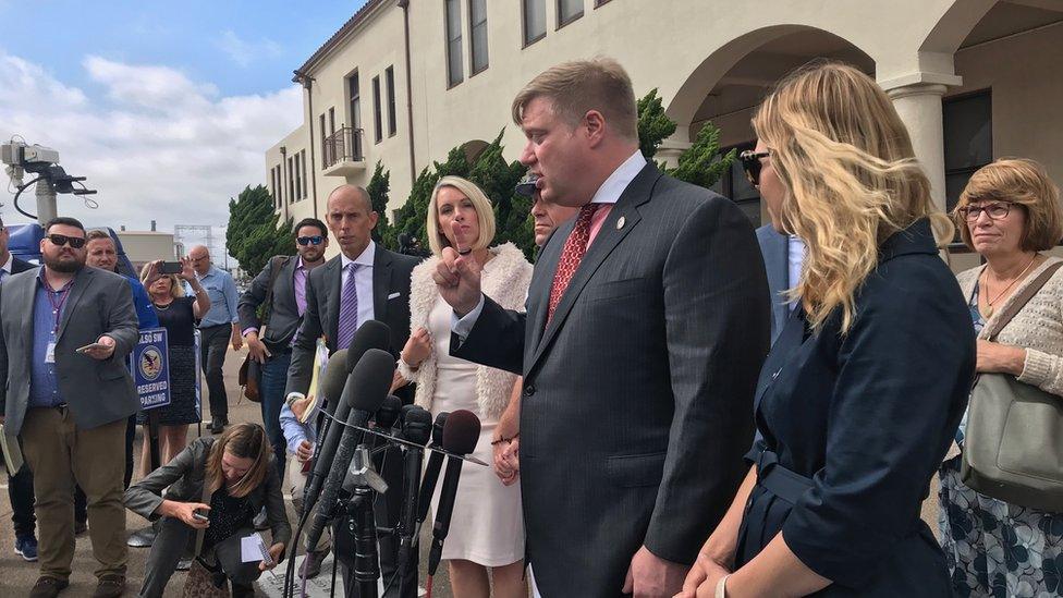 Edward Gallagher's lawyer Timothy Parlatore, speaking to reporters