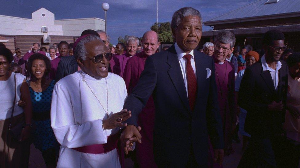 Desmond Tutu a Nelson Mandela