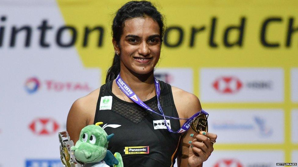 India's PV Sindhu won the women's singles title at the 2019 World Championships in Switzerland