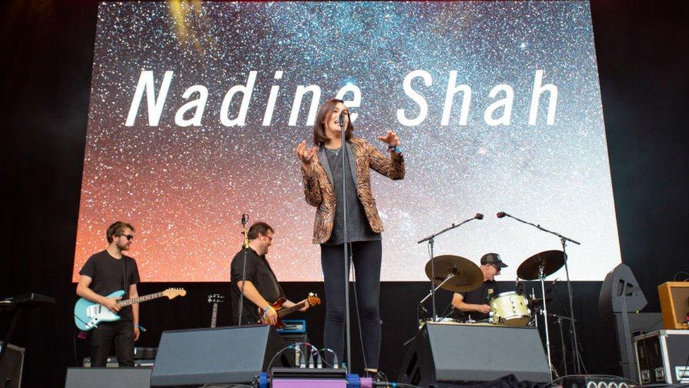 Nadine Shah performing at Bluedot