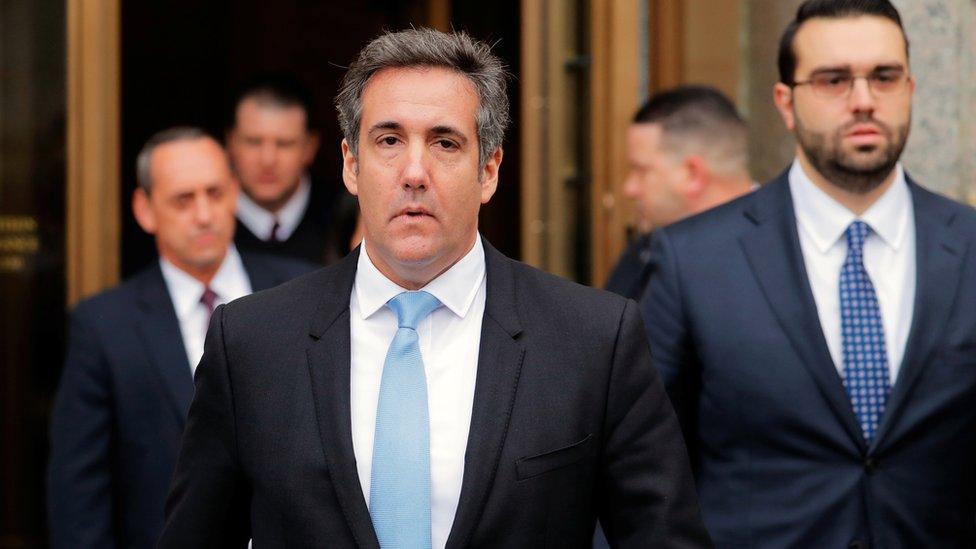 Michael Cohen leaves court