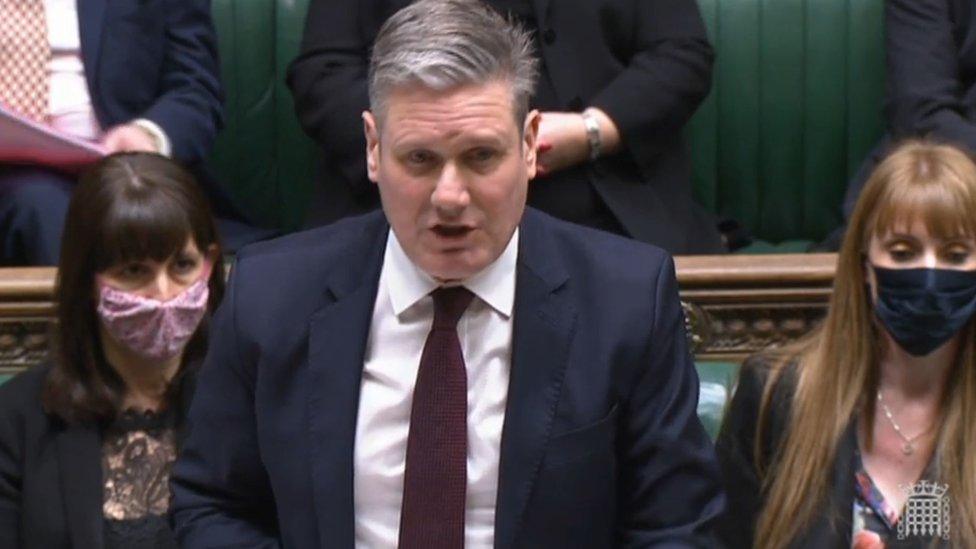 sir keir starmer speaking at the house of commons