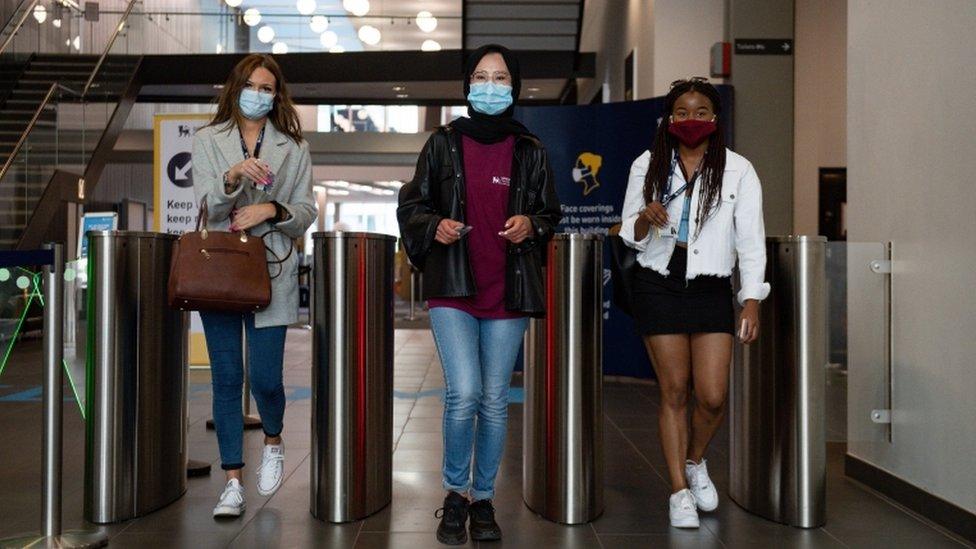 Students at Birmingham City University arrive for the start of term