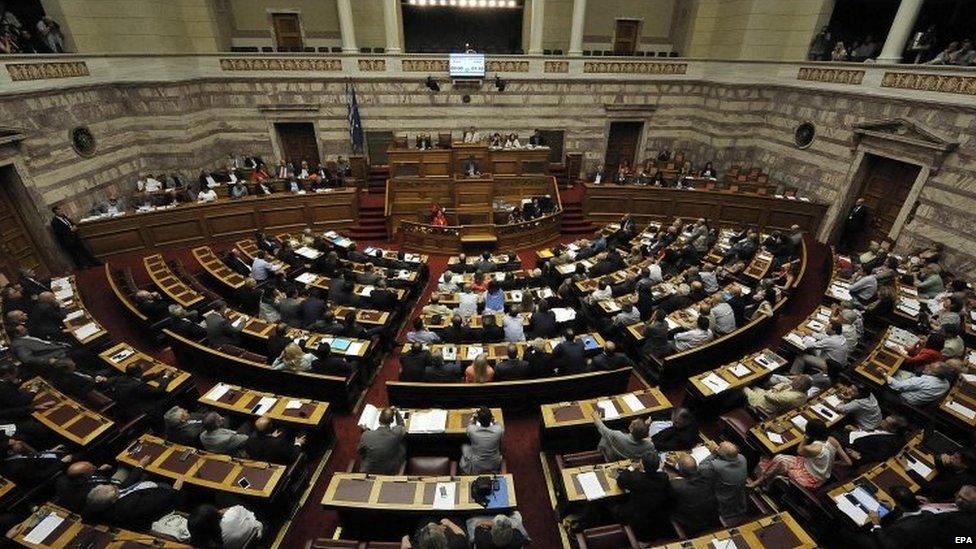 The Greek parliament discusses the debt crisis (15 July 2015)