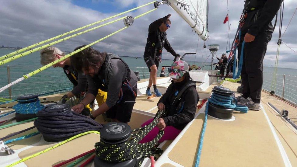 People on board a yacht