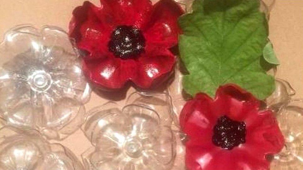 Bottle poppies