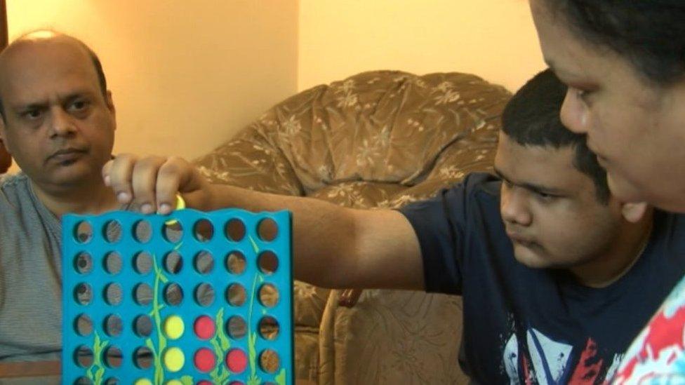 Anand family playing Connect 4