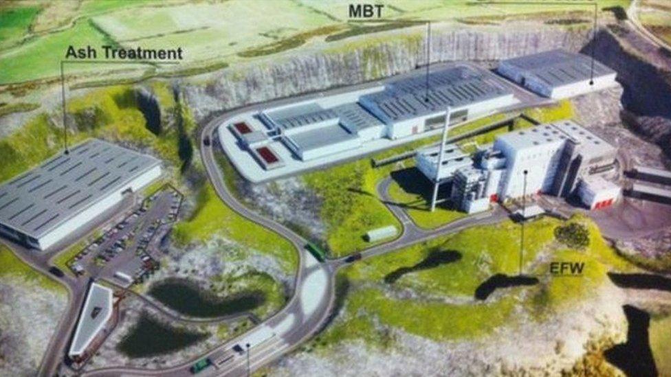 An artist's impression of the proposed waste facility