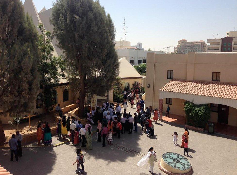 Internal courtyard of Holy Trinity Church compound