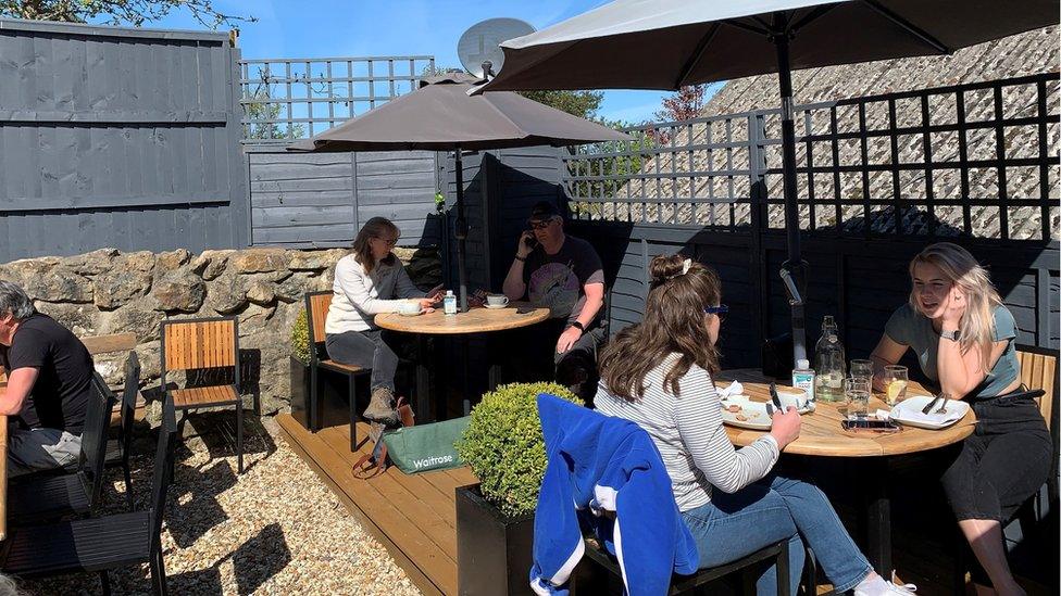 Pembrokeshire beer garden